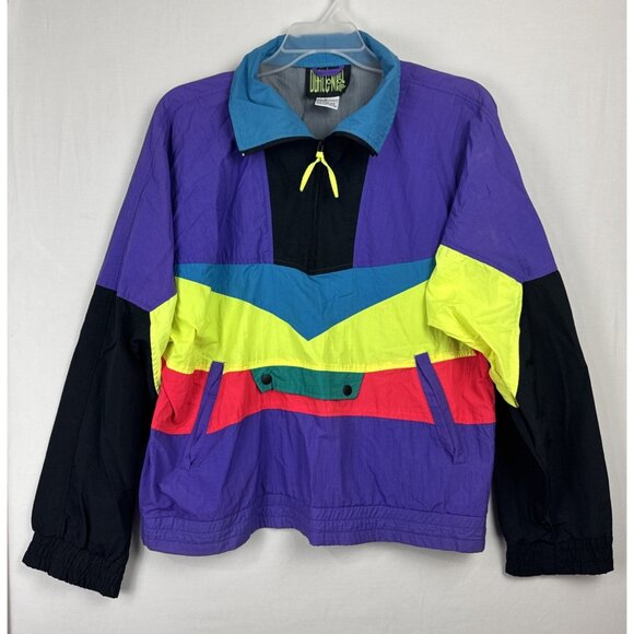 Dual Control Jackets & Blazers - Vtg Dual Control Pullover Windbreaker Women's Medium READ LISTING 80s 90s Style